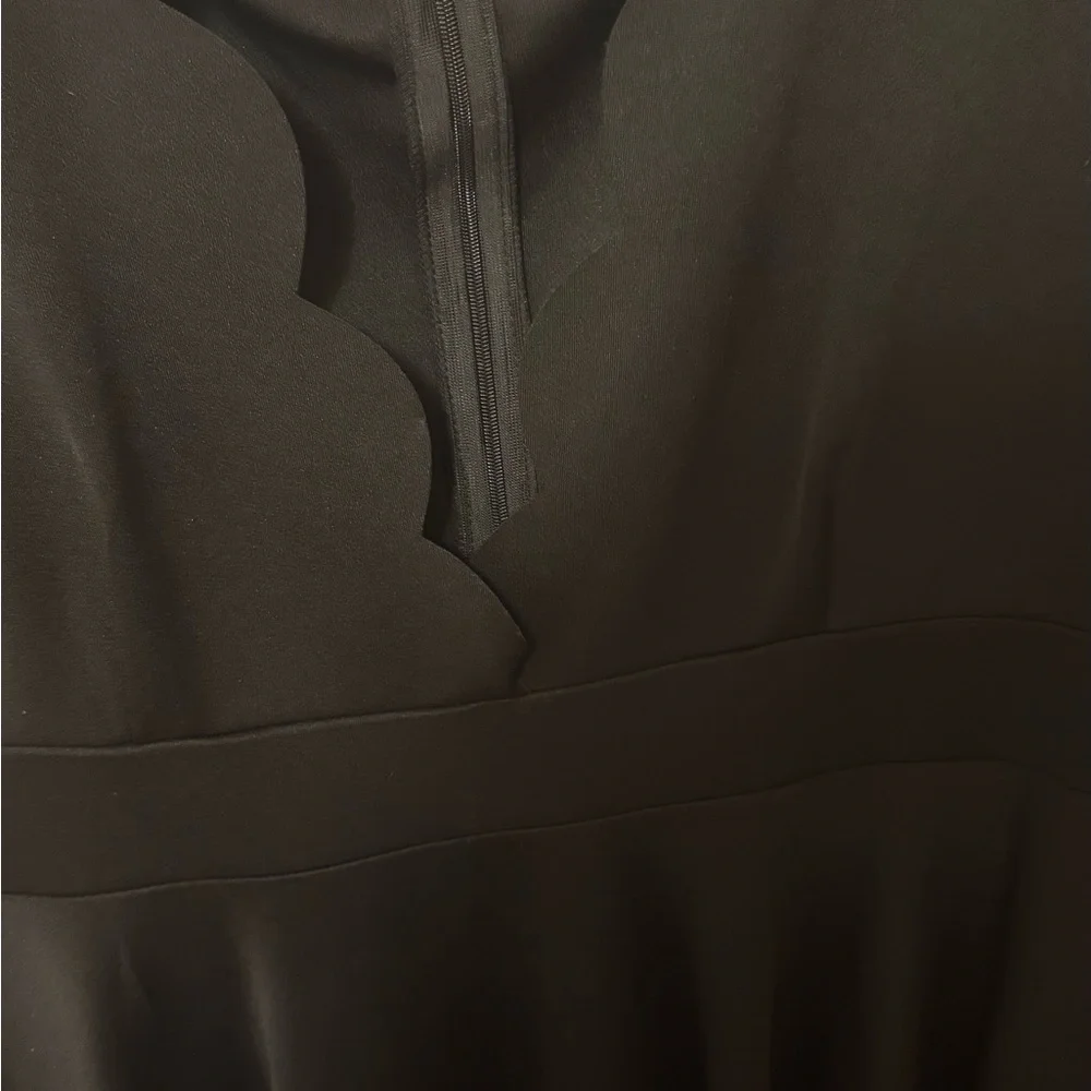 SHEIN Black Scallop Neck A-Line Dress - Picture 2 of 3